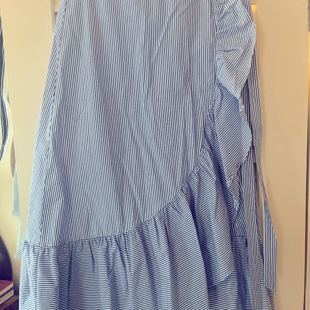 J. Crew Blue Striped Midi Skirt - Picture 3 of 4
